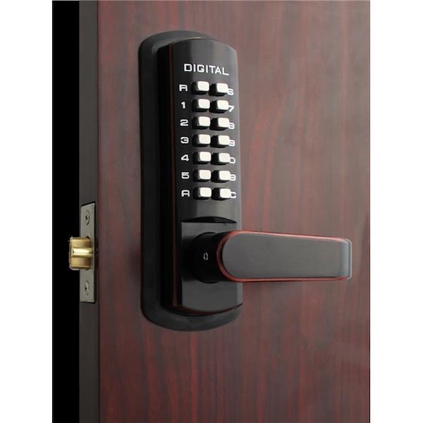 Lockey Usa Lockey USA 3835 OB Oil Rubbed Bronze Mechanical Keyless Lever Lock with Passage Function 3835 OB - main